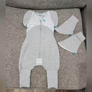 Love to Dream Gray and White Kids Pajamas Sleep Sack
